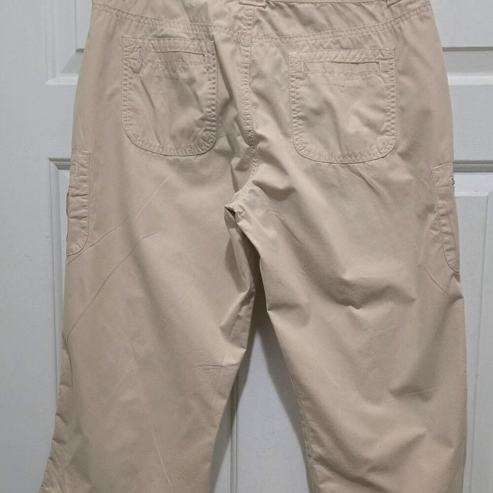Gloria Vanderbilt Cotton Blend Cargo Capris Straight Fit High Rise Pants Vacay - Picture 8 of 9
